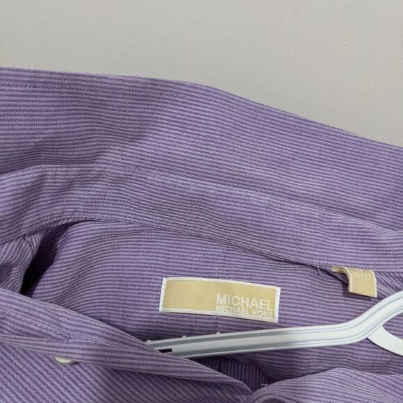 Michael Kors purple stripped button down shirt - Picture 3 of 6